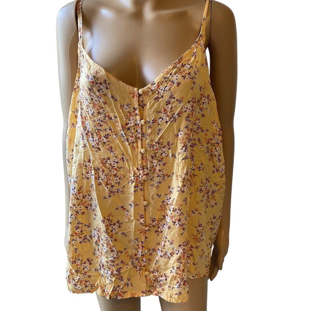Old Navy Women 2X Tank Top Bohemian Boho Hippie Beach Floral Cottagecore Sexy